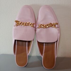 Tory Burch Mini Benton Leather Loafer Slides Pink 7.5 M